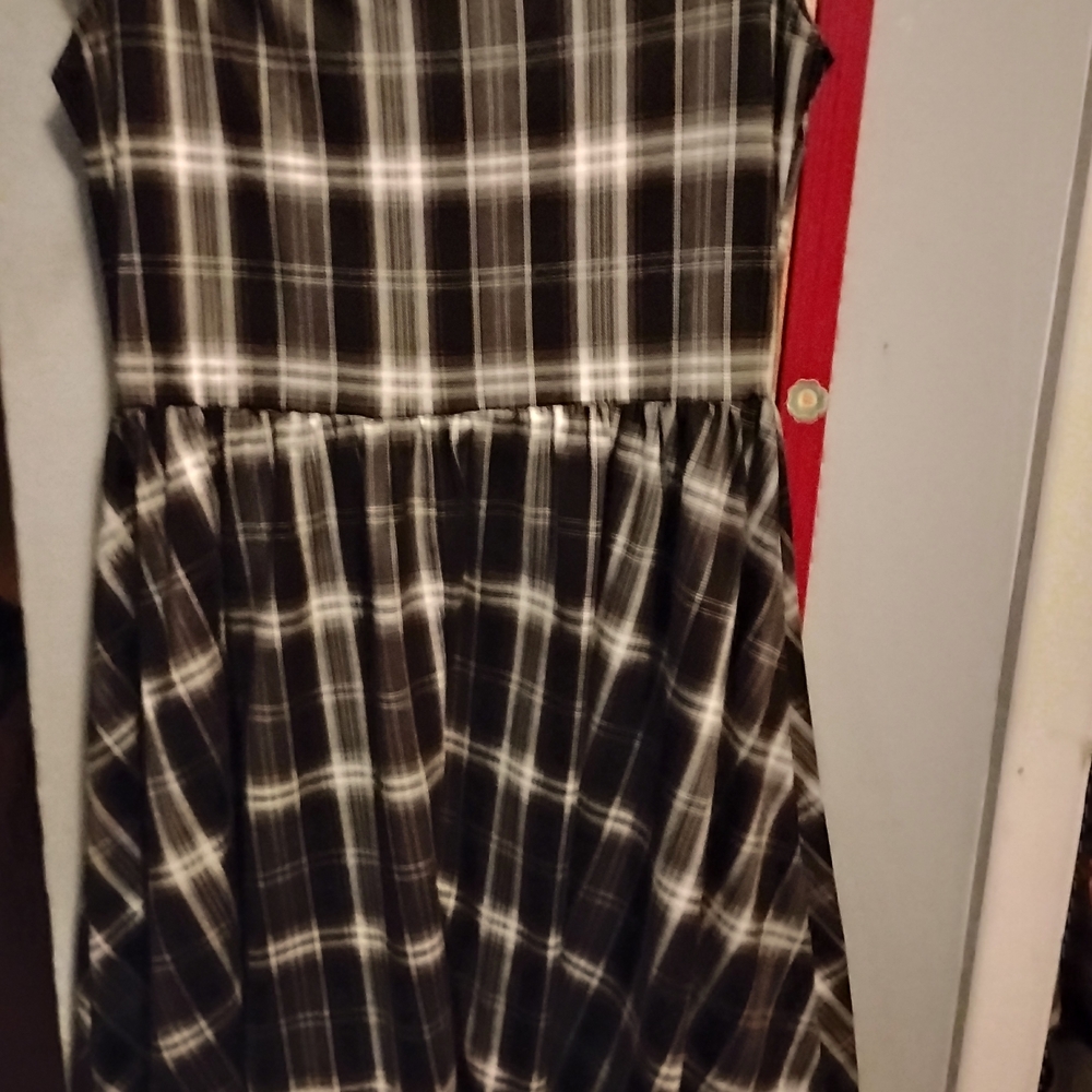 SHEIN Black and White Plaid Dress - Picture 2 of 4